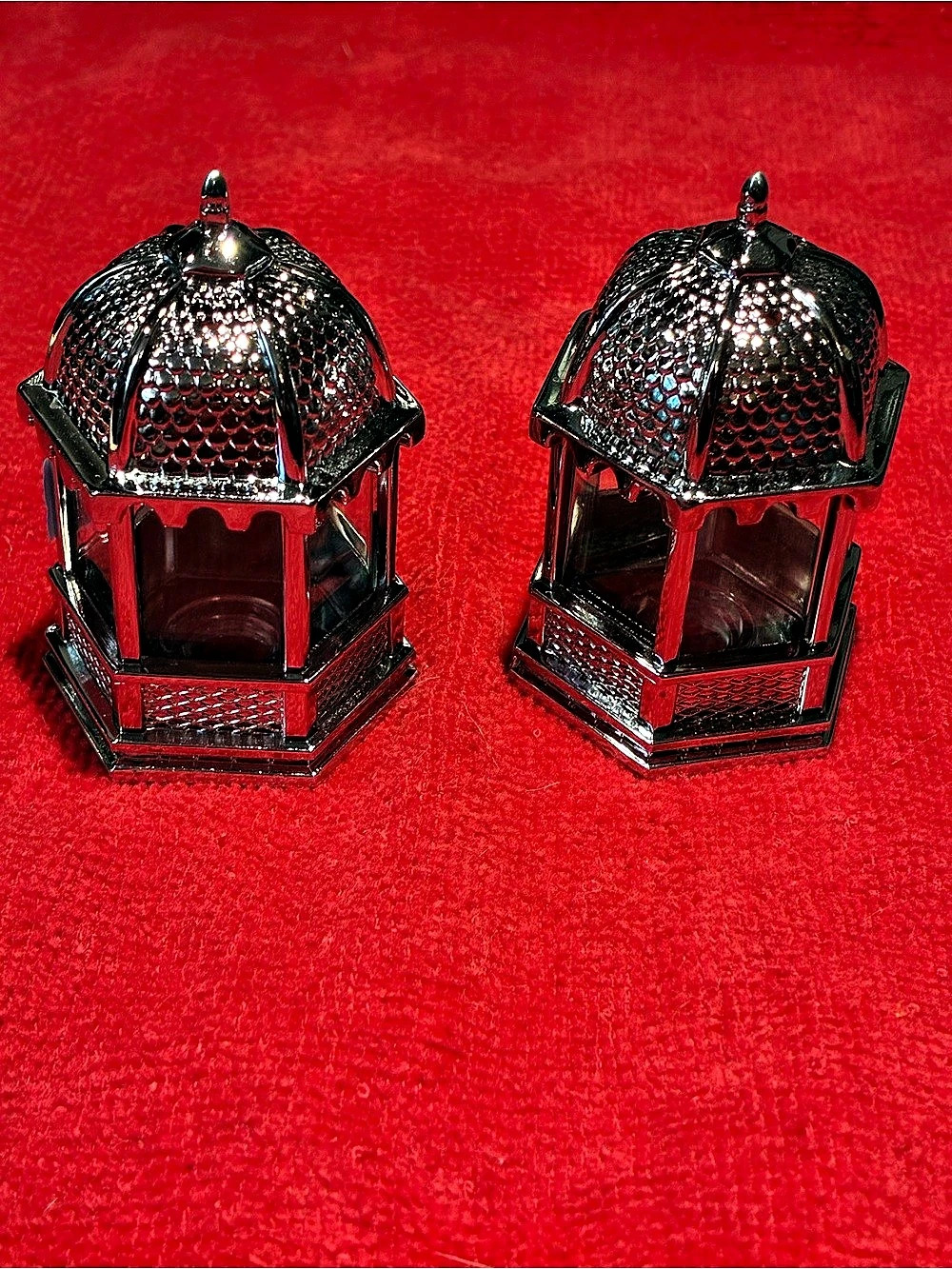 Godinger Gazebo Salt and Pepper Shakers Silver Pair